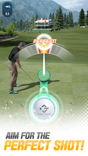 Nhắm mục tiêu và thực hiện cú đánh hoàn hảo trong game Golf Star 2