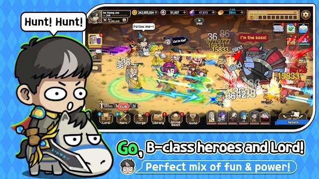 Bạn vào vai tân Lãnh Chúa vụng về chỉ huy đội anh hùng hạng B đầy khiếm khuyết trong game Heroes & Gear? Yoink!