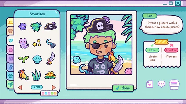 Chỉnh sửa ảnh với nhãn dán, mũ, hoa... cùng thao tác kéo thả đơn giản