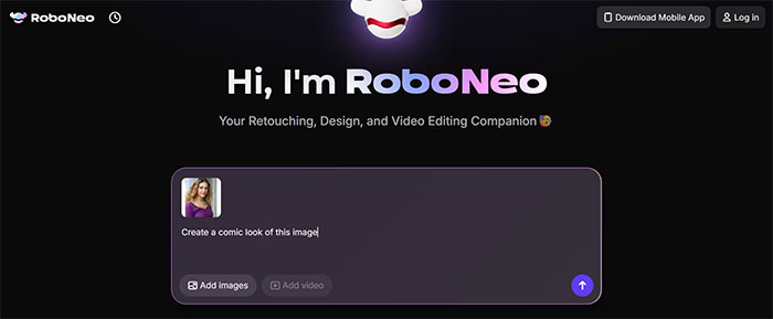 Giao diện RoboNeo AI