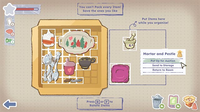 Dọn dẹp và đóng gói các món đồ mà người thân để lại trong những chiếc thùng nhỏ