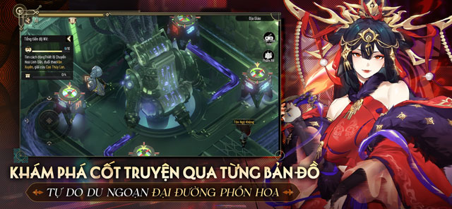 Khám phá cốt truyện của từng bản đồ, tự do du ngoạn