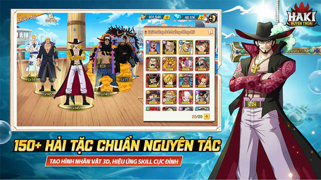 Hơn 150 hải tặc chuẩn nguyên tắc, tạo hình nhân vật 3D