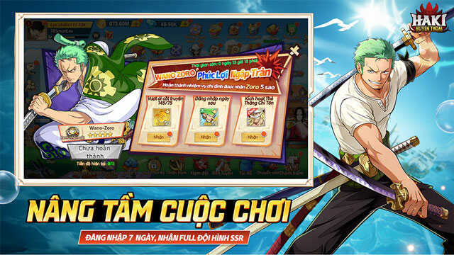 Nâng tầm cuộc chơi, đăng nhập 7 ngày, nhận full đội hình SSR