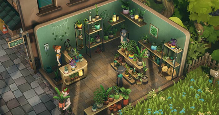 Leafy CornerGame quản lý cửa hàng cây cảnh ấm cúng