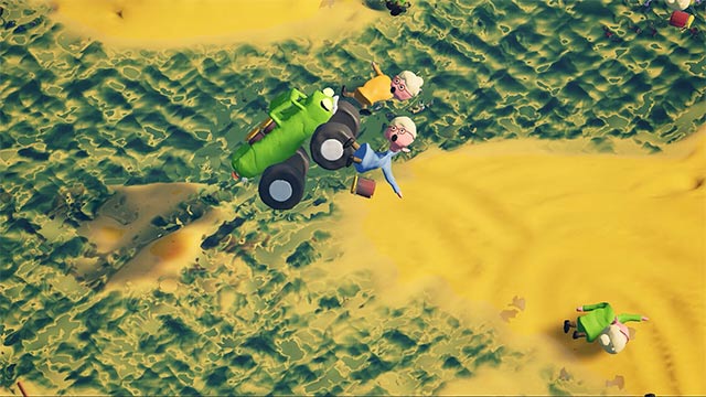 Điều khiển bà ngoại đua xe và hành động để cướp những lọ mứt của đối thủ