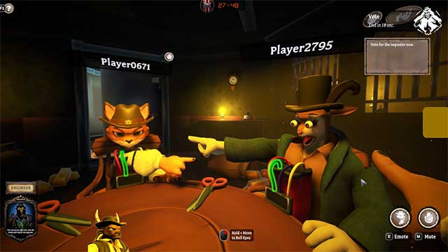 Sau khi thảo luận, tất cả bỏ phiếu cho người mình nghi ngờ