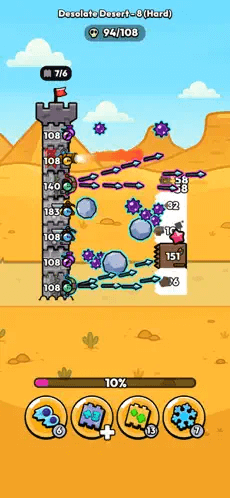 Đồ họa 2D đơn giản, hiệu ứng game độc đáo