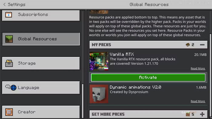 cach cai dat resource pack trong minecraft 2*536869