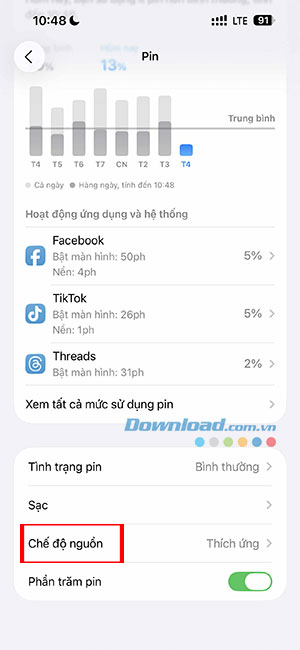 cach bat adaptive power iOS 26 2*537289