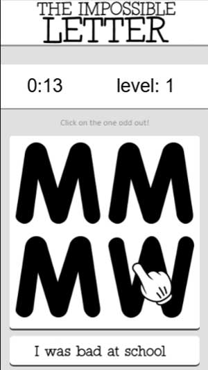 Nhấn vào ký tự khác biệt