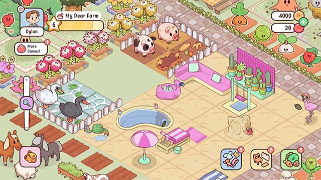 Trải nghiệm các hoạt động trồng trọt, trang trí và thư giãn trên màn hình lớn