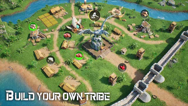 Xây dựng bộ lạc của bạn và bảo vệ nó khỏi sự tấn công của khủng long nhiễm bệnh