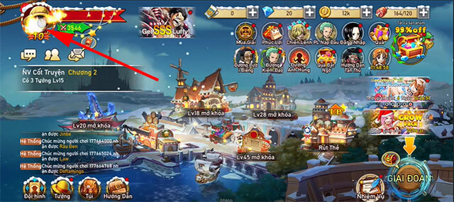 Hướng dẫn nhập code game Treasure Hunt at Sea 