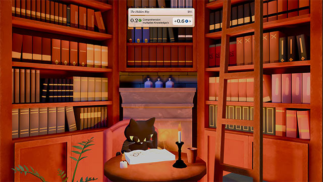 Chú mèo đọc sách thư giãn trên desktop trong khi bạn tự do làm những công việc khác