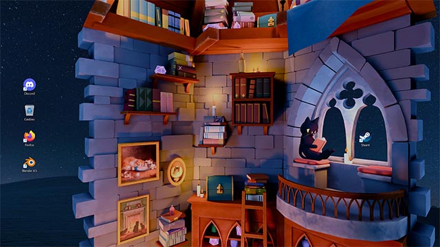 Thoải mái đặt thư viện sách ở vị trí tùy ý trên màn hình máy tính