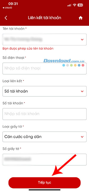 lien ket tai khoan ngan hang voi eTax Mobile 3*538186