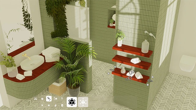 Sáng tạo trong từng không gian như phòng khách, phòng ngủ, phòng tắm...