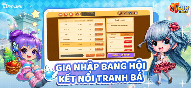 Gia nhập bang hội kết nối tranh bá
