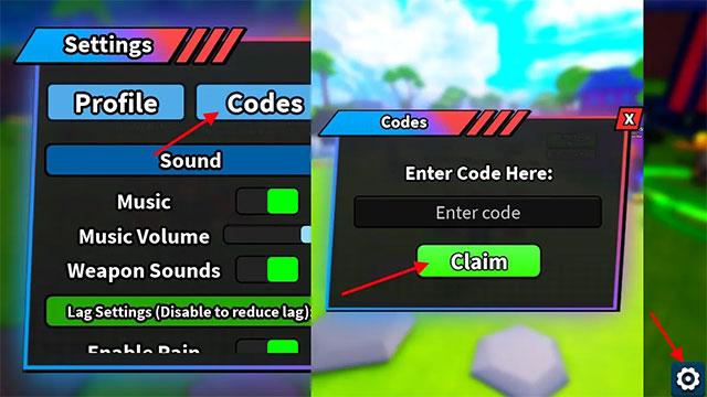 Cách nhập code Anime Apex