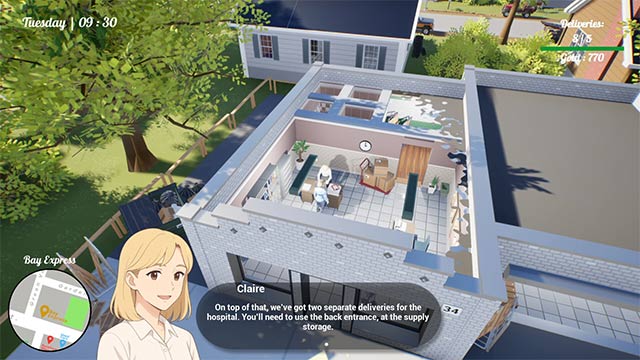 Tương tác với các nhân vật thú vị trong khi chơi Courier Bay game