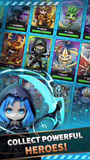 Thu thập các anh hùng mạnh mẽ cùng bạn chiến đấu trong game Tiny Tactics GO