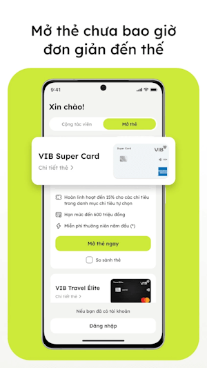 Mở thẻ tín dụng đơn giản