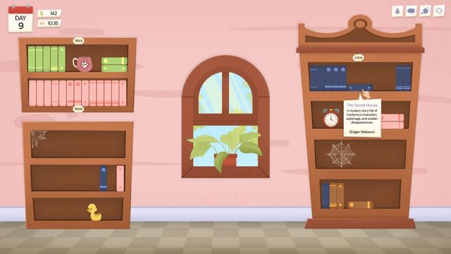 Sắp xếp sách lên kệ và làm việc trong hiệu sách ấm cúng với Shelf by Shelf: Bookstore Simulator