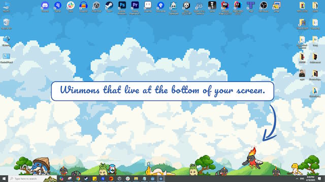 Nuôi, cho ăn và chăm sóc những quái vật nhỏ dễ thương trên màn hình desktop