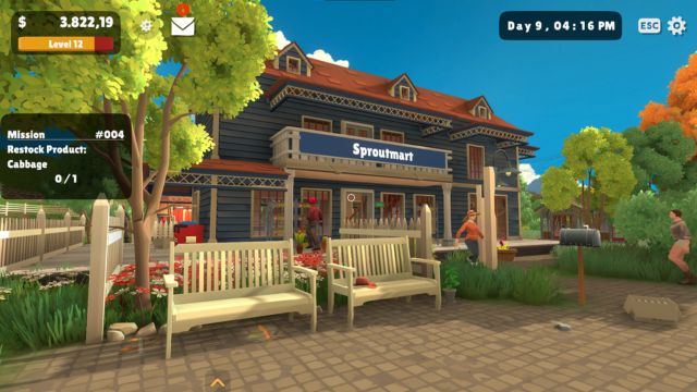 Sproutmart - Farm and Grocery Sim là sự kết hợp giữa quản lý trang trại với bán hàng tại cửa hàng nông sản sạch