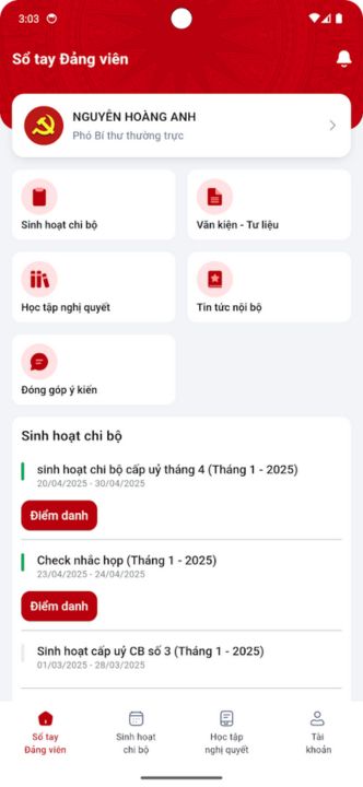 Giao diện chính của ứng dụng