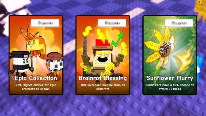 Một số thẻ trong Plants vs Brainrots