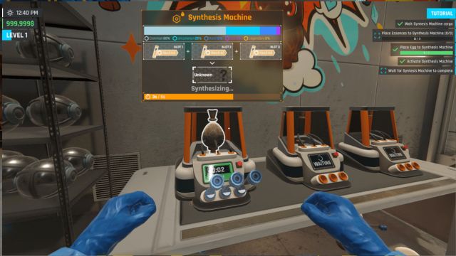 Nâng cấp máy móc, mua tinh chất và thay đổi chiến lược linh hoạt trong Monster Lab Simulator