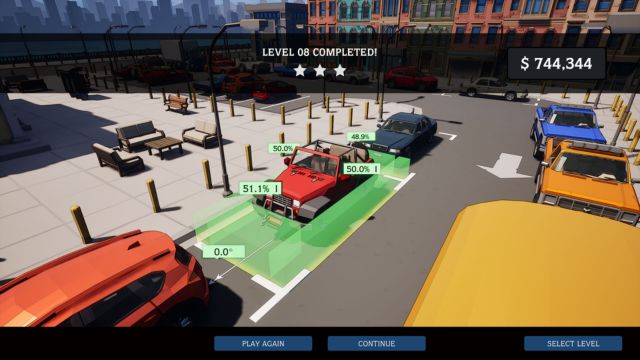 Kiểm tra kỹ năng đỗ xe chính xác và hoàn hảo trong game mô phỏng lái xe Parking Simulator