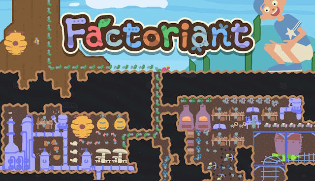 Factoriant là game xây dựng nhà máy kiến dưới lòng đất