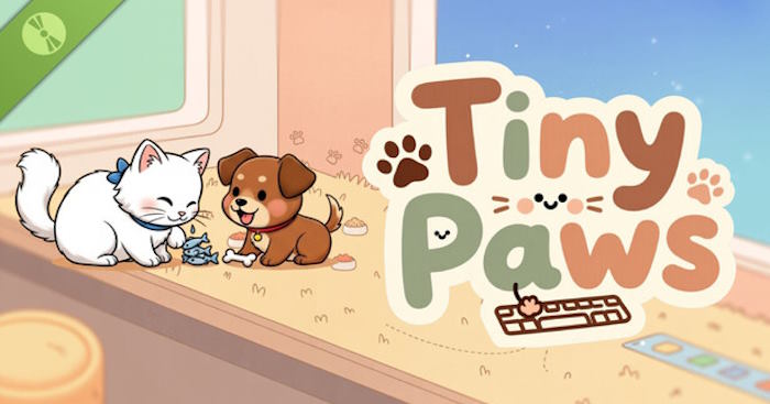Tiny PawsDemoGame nuôi thú cưng trên màn hình desktop