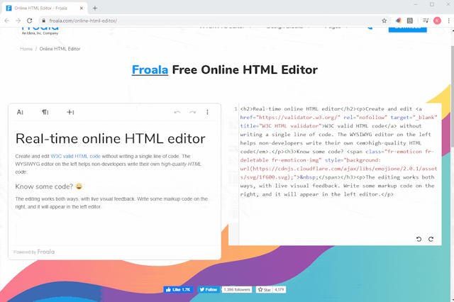 Froala hỗ trợ Inline Editing - thấy ngay kết quả trực tiếp khi chỉnh sửa nội dung