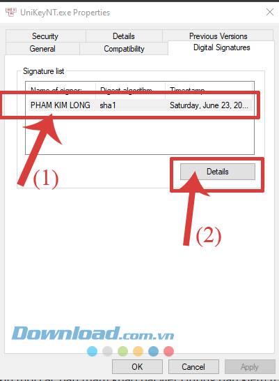 Nhuột trái vào dòng tên của tác giả, nhấn tiếp vào Details