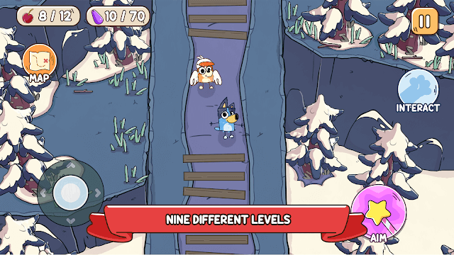 Bluey’s Quest for The Gold Pen có 9 màn chơi hấp dẫn, cho bạn đồng hành cùng chó Bluey