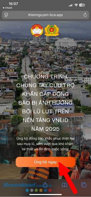 ung ho dong bao vung lu tren VNeID 2*543022