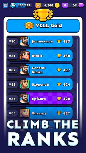 Tiến triển thông qua hệ thống xếp hạng 