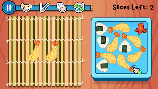 Cắt, xếp và đóng gói bữa trưa vào hộp cơm một cách gọn gàng 