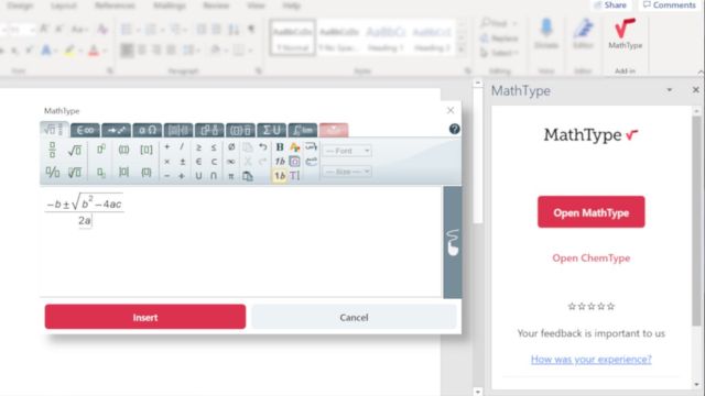 MathType for Microsoft 365 cho phép thêm ký hiệu, công thức toán học vào Word và PowerPoint