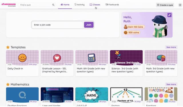 Wayground (trước đây là Quizizz) là một ứng dụng hỗ trợ học tập tích hợp AI