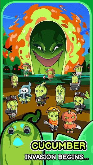 Đối phó với cuộc xâm lăng của dưa chuột trong game Cats VS Cucumbers 