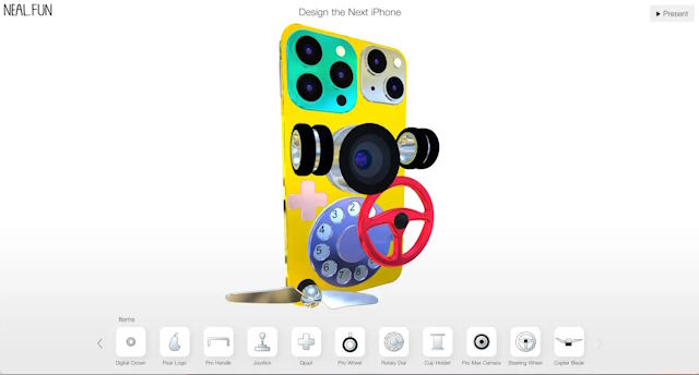 Kéo thả các chi tiết kỳ quặc lên điện thoại để tạo nên thiết kế độc đáo