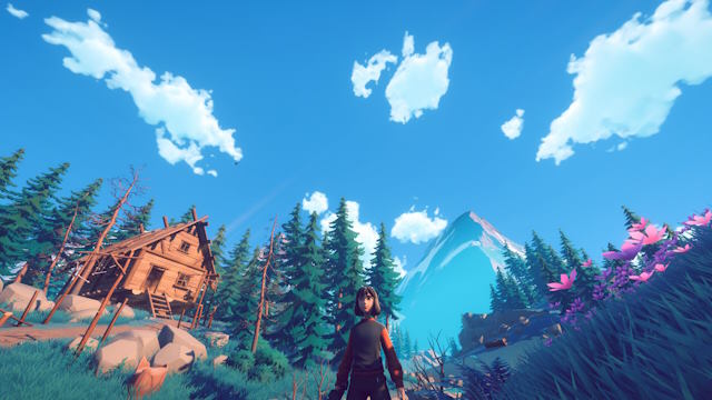 Tự do di chuyển qua khu rừng rộng lớn để tìm kiếm tài nguyên