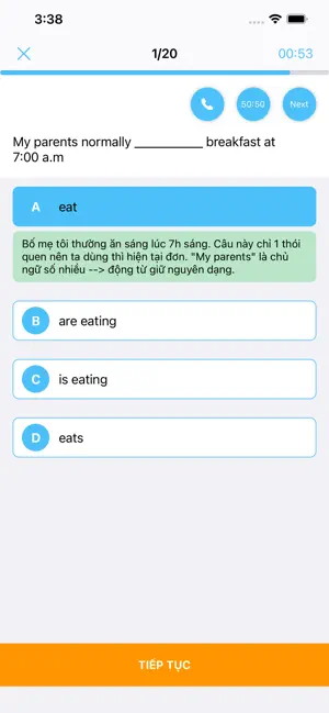 Học ngữ pháp Tiếng Anh 123 cho iOS