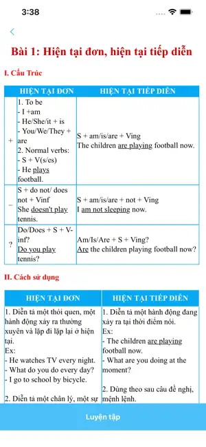 Học ngữ pháp Tiếng Anh 123 cho iOS