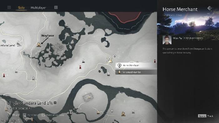 Vị trí của thương nhân bán ngựa